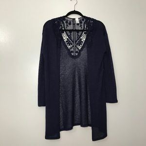 H&M navy blue cardigan
